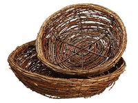 3"-3.5"Hx11"-13.5"D Twig Bowl (2 Ea/set) Brown (pack of 3)