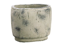6.6"Hx5.9"Wx7.8"L Rectangular Terra Cotta Planter Antique Cream (pack of 4)