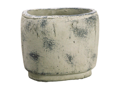 6.6"Hx5.9"Wx7.8"L Rectangular Terra Cotta Planter Antique Cream (pack of 4)