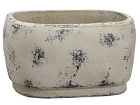 6.6"Hx9"Wx11.4"L Rectangular Terra Cotta Planter Antique Cream (pack of 1)