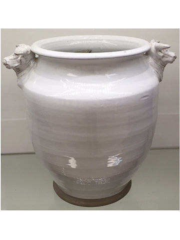 10"Hx11.5"D Terra Cotta Container Cream (pack of 1)