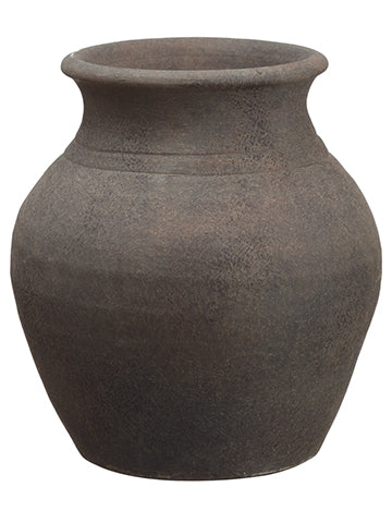 9"Hx7.5"D Terra Cotta Container Antique Brown (pack of 1)