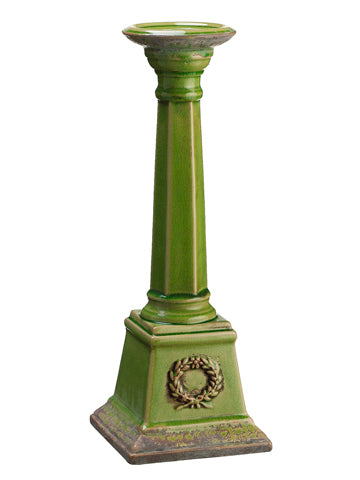 18.5" Ceramic Candleholder  Green (pack of 4)