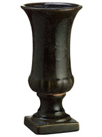 12"Hx5.75"D Terra Cotta Urn  Green Burgundy (pack of 4)