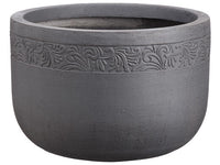 9.8"Hx14.5"D Fiber Clay Planter Light Gray (pack of 1)