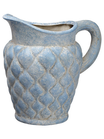 9.5" Terra Cotta Pitcher  Antique Blue (pack of 4)