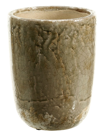 8"Dx10.6"H Terra Cotta Round Pot Green (pack of 4)