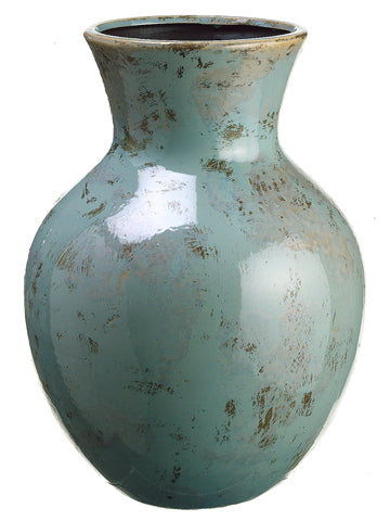 15.15"Hx10.75"D Terra Cotta Container Light Green (pack of 2)