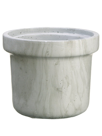6"Hx7"D Terra Cotta Pot  White (pack of 4)