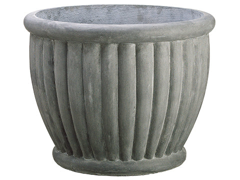 15.7"Hx20.5"D Aged Fiber Cement Planter Gray (pack of 1)