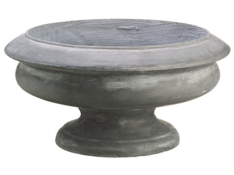 11"Hx21.5"D Aged Fiber Cement Urn Gray (pack of 1)