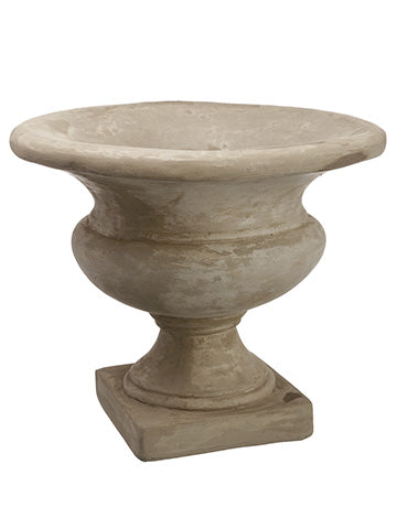 15"Hx18"D Cement Urn  Stone (pack of 1)