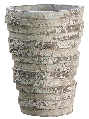 5.7"Dx7.8"H Cement Pot  Stone (pack of 4)