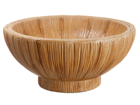 6.5"Hx14.5"D Cement Bowl  Light Brown (pack of 2)