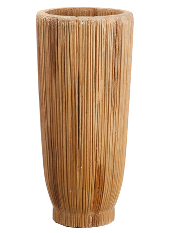 18.25"Hx8"D Cement Planter  Light Brown (pack of 2)
