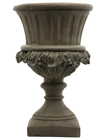 24" Cement Urn  Gray (pack of 1)