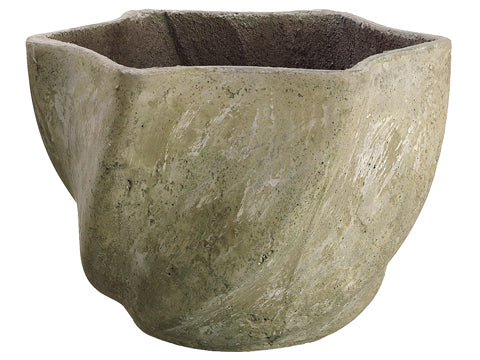 13.1"Dx9.2"H Star Cement Pot  Light Gray (pack of 1)