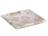 2.9"Hx16.1"Wx16.1"L Cement Plate Whitewashed Stone (pack of 1)