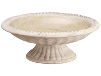 5.25"Hx14"D Fiber Cement Footed Plate White (pack of 2)