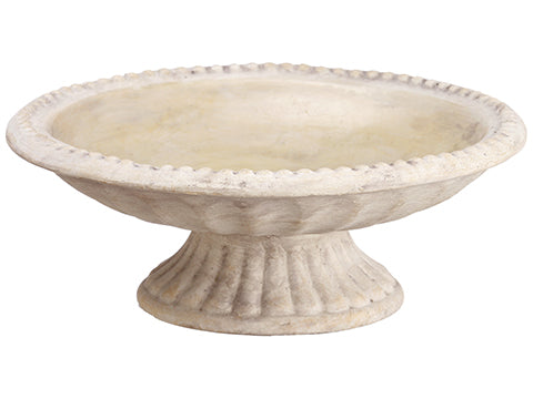 5.25"Hx14"D Fiber Cement Footed Plate White (pack of 2)