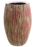 18.5"Hx12.2"D Cement Pot  Antique Burgundy (pack of 1)