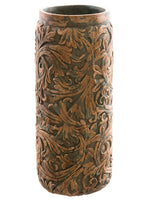 23.4"Hx10.2"D Cement Pot  Antique Green (pack of 1)