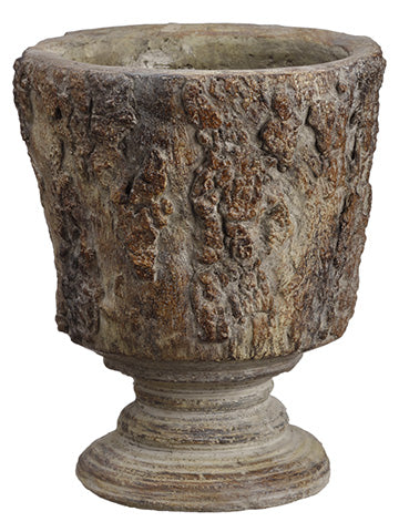 7.5"Hx6.5"D Cement Urn  Brown (pack of 1)