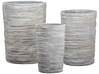 14.1"H-19.7"H Round Planter (3 ea./set) Natural (pack of 1)