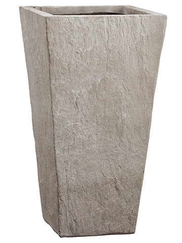 19.6"Hx11.4"Wx11.4"L Planter  Beige (pack of 1)