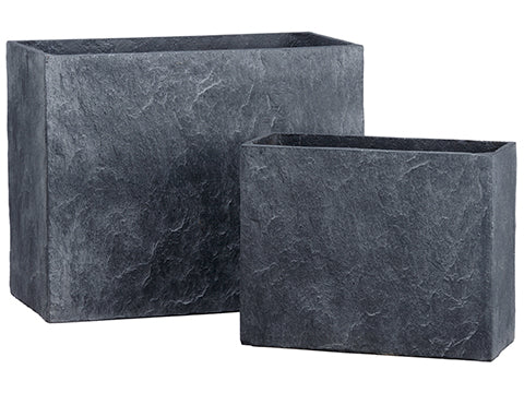 11.4"H-15.7"H Planter (2 ea./set) Dark Greay (pack of 1)