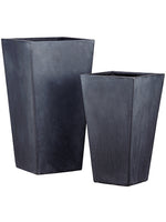 19.6"H-25.5"H Planter (2 ea./set) Black (pack of 1)