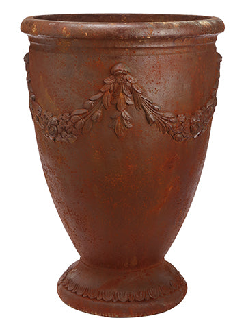 42"Hx30"Wx30"L Planter  Rust (pack of 1)