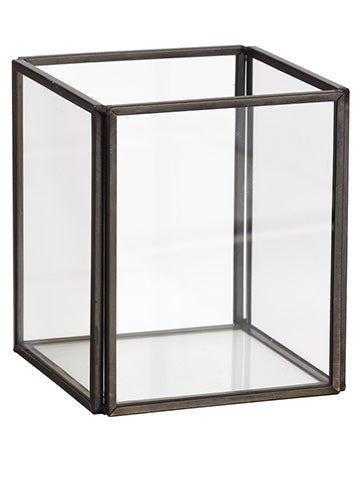 4"Hx3.5"Wx 3.5"L Glass Terrarium Clear (pack of 6)