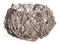 3.75h"x7"D Woven Vine Glass Container Natural (pack of 8)