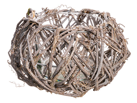 3.75h"x7"D Woven Vine Glass Container Natural (pack of 8)