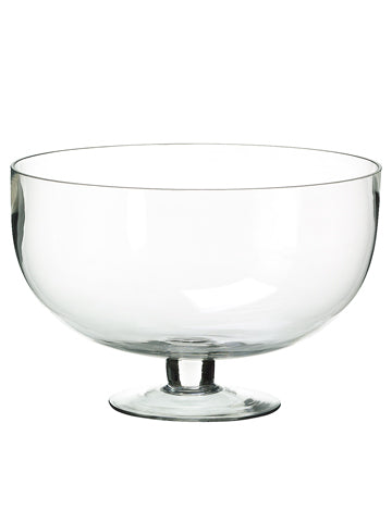 7"Hx11"D Footed Glass Bowl  Clear (pack of 2)