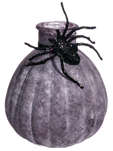 3.5" Spider Glass Vase  Black Frosted (pack of 12)