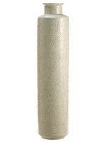 14"Dx60"H Glass Mosaic Tall Vase White (pack of 1)
