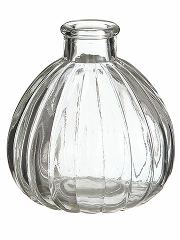 4"Hx3.5"D Glass Vase  Clear (pack of 10)