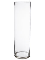 19.5"Hx6"D Glass Cylinder Vase Clear (pack of 6)
