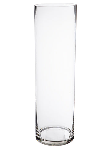 19.5"Hx6"D Glass Cylinder Vase Clear (pack of 6)