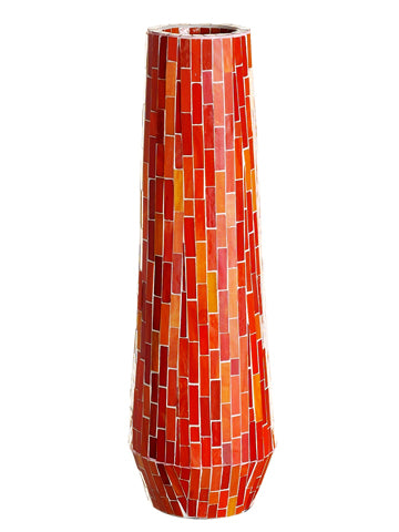 23.5" Mosaic Container  Orange (pack of 1)