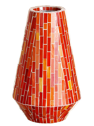 16.25" Mosaic Container  Orange (pack of 1)