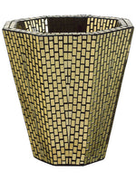 14.75"Dx15"H Mirror Container  Gold (pack of 1)