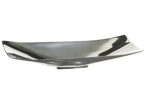 2"Hx6.5"Wx13.25"L Small Rectangular Plate Silver (pack of 12)