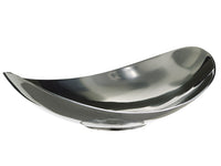 4"Hx10"Wx12.5"L Concave Oval Plate Silver (pack of 6)
