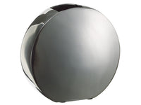 6.5"Hx3"Wx7"L Round Flat Vase  Silver (pack of 1)
