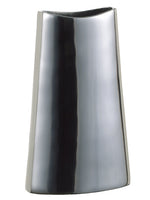 9.25"Hx3"Wx4.25"L Narrow Oval Vase Silver (pack of 4)