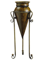 11.5"Dx33.7"H Metal Plant Stand Two Tone Brown (pack of 2)