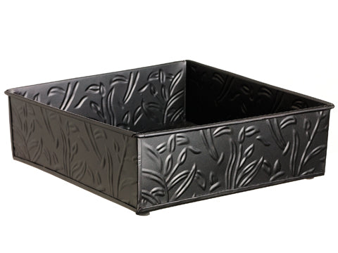 2.75"Hx9"Wx9"L Square Tray  Black Brown (pack of 24)